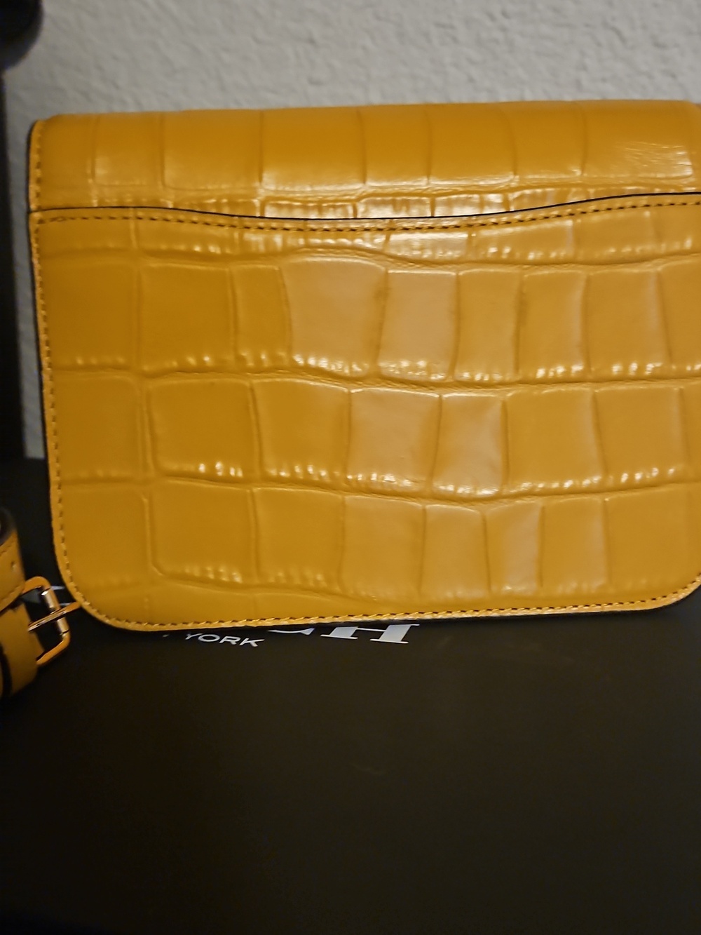 Coach Brynn Crossbody - Flax Crocodile Embossed Leather Bag - NWT Purse Mustard - Picture 13 of 15